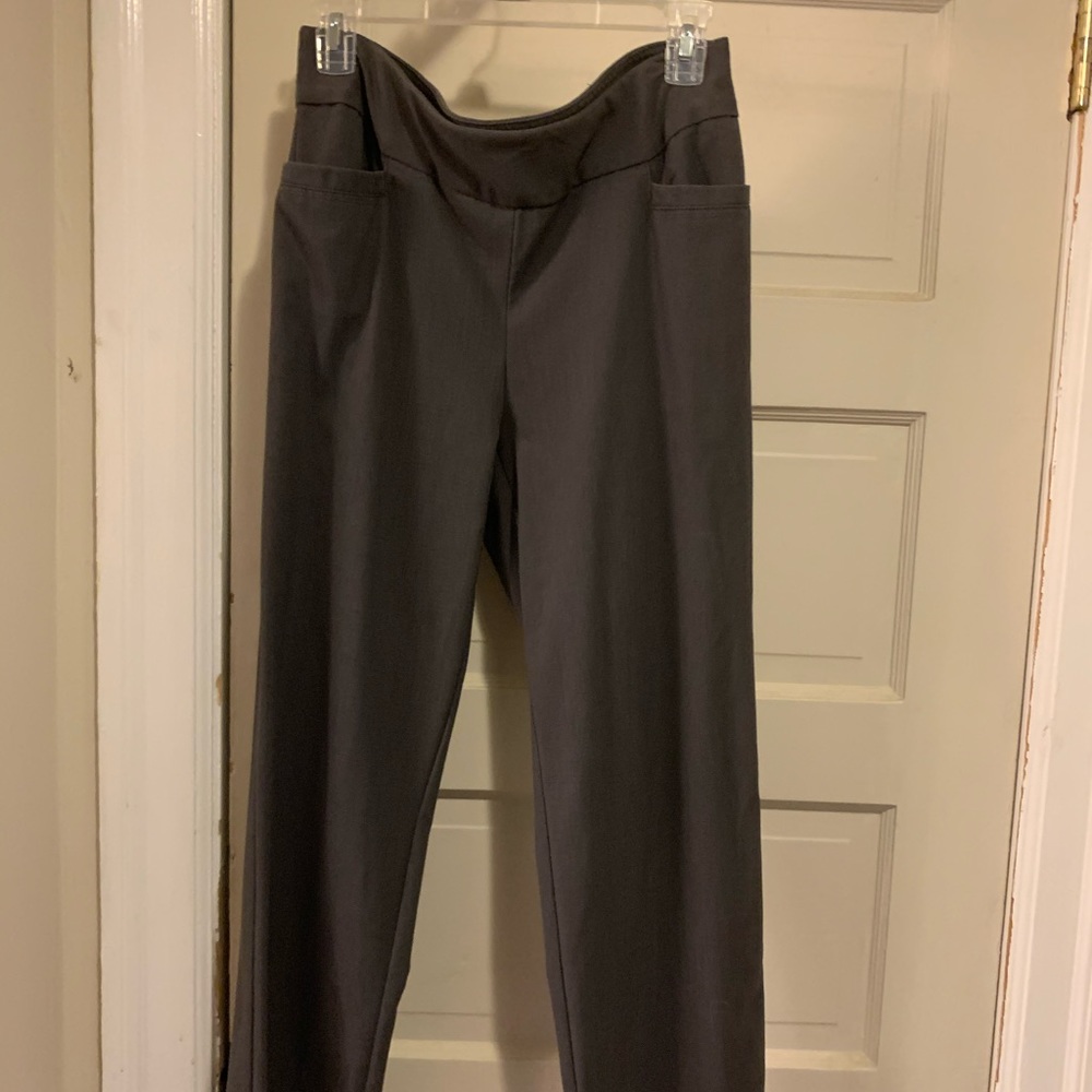 Elastic waist gray pants